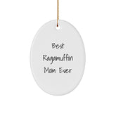 Ragamuffin Cat Mom's Funny Oval Ornament, Gifts from Best Ragamuffin Mom Ever to Ragamuffin Cat Lovers, Unique Christmas Unique Gifts for Family and Friends - Image 1
